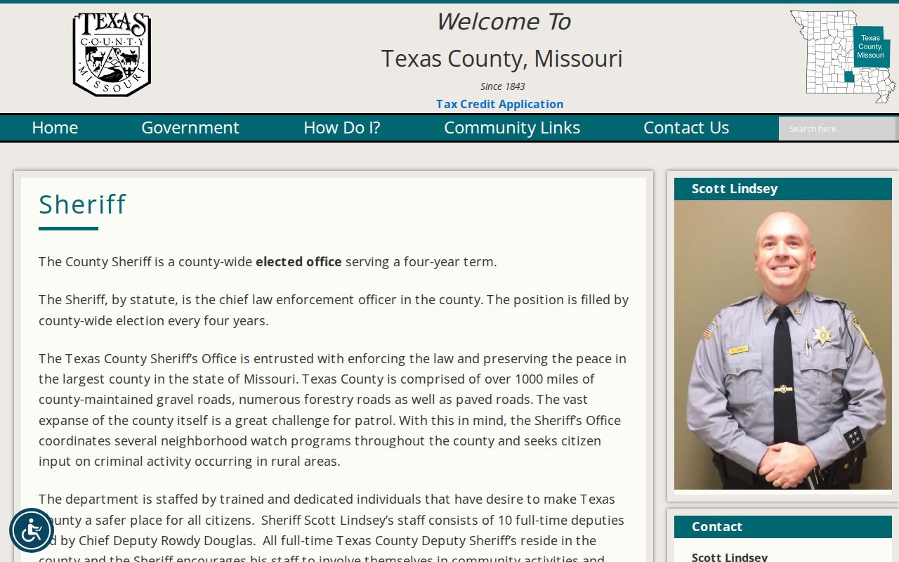 Texas County arrest records and sheriff jail information