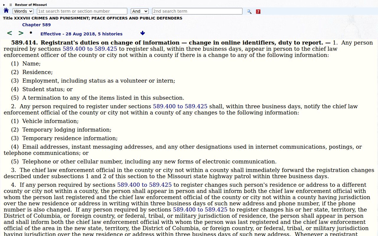 Texas County sex offender registry tier and public access statute